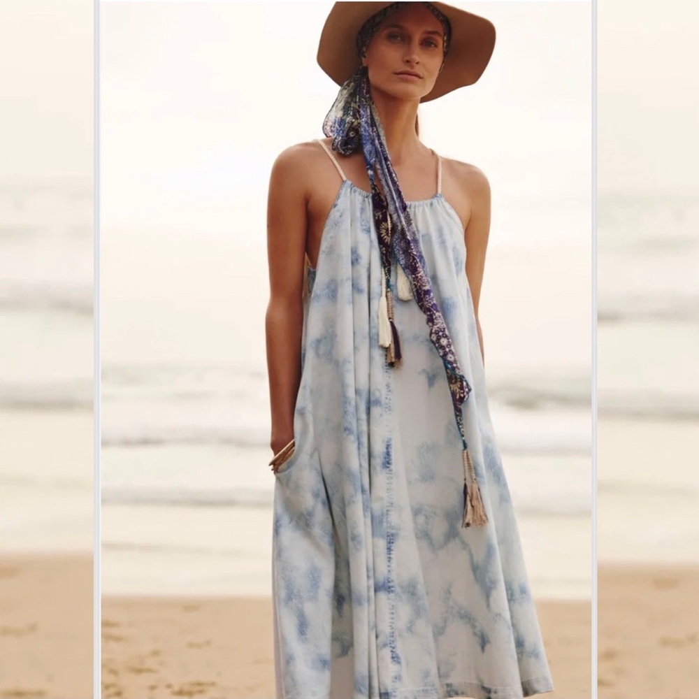 Anthropologie Holding Horses chambray tie dye swing dress, S. - Picture 8 of 16